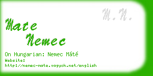 mate nemec business card