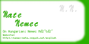 mate nemec business card